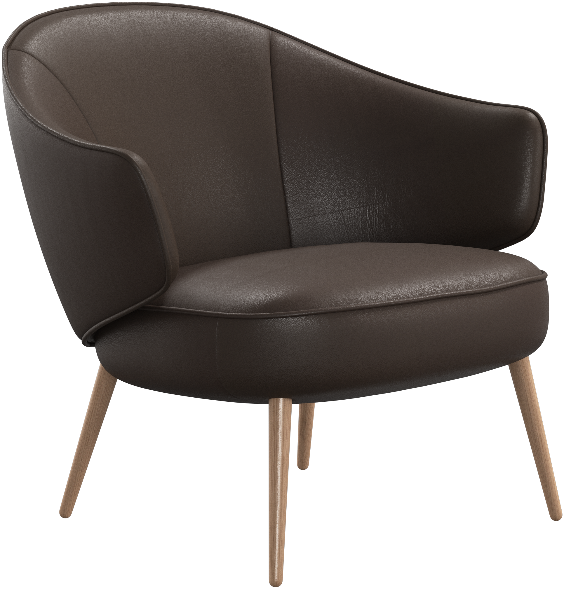BoConcept Charlotte armchair - oak / stone Nordic Grain leather